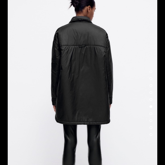 Zara Oversized WATER REPELLENT OVERSHIRT SHACKET - Picture 4 of 4